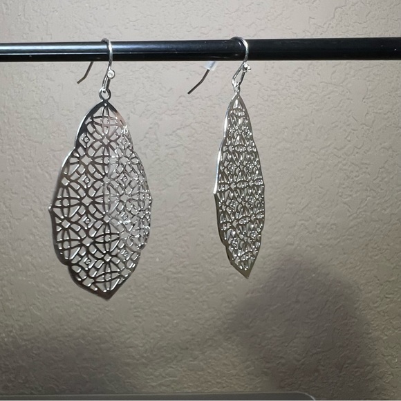 Silver Dangle Earrings - Picture 3 of 3